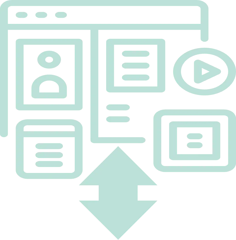 dashboard cluster icon with two-way arrow